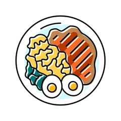ramen noodles japanese food color icon vector. ramen noodles japanese food sign. isolated symbol illustration