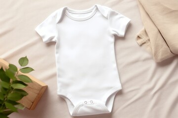 Baby wearing white shirt bodysuit