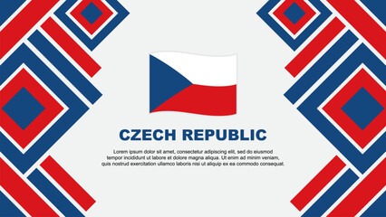 Czech Republic Flag Abstract Background Design Template. Czech Republic Independence Day Banner Wallpaper Vector Illustration. Czech Republic