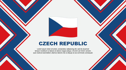 Czech Republic Flag Abstract Background Design Template. Czech Republic Independence Day Banner Wallpaper Vector Illustration. Czech Republic Vector - obrazy, fototapety, plakaty