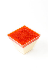 Sweet dessert on a white background