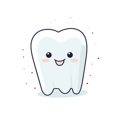 Happy tooth vector