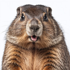 Groundhog, also known as a woodchuck, is a stout-bodied rodent celebrated for its curious behavior and unique appearance