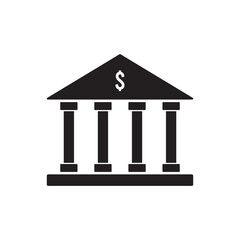 bank building icon vector