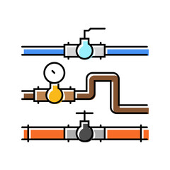 pipeline system petroleum engineer color icon vector. pipeline system petroleum engineer sign. isolated symbol illustration