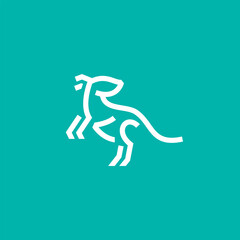 Animal Kangaroo Mammals Finance Logo Design Vector