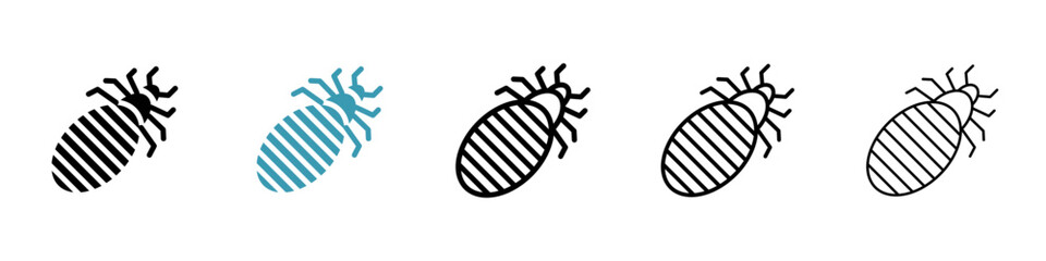 Louse vector icon set. Louse bug for UI designs.