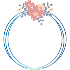 Circular Frame With Flower