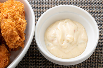 カキフライに添えらえたタルタルソース。
