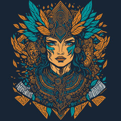 2d vector illustration colorful beach sea palm summer island  tree tropical 