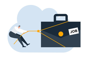 Job hiring vacation flat illustration