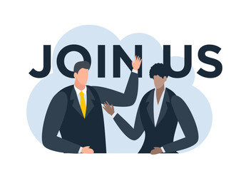 Job hiring vacation flat illustration