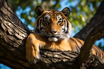 Obraz premium Tiger on the tree