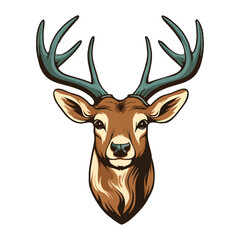 deer head mascot logo