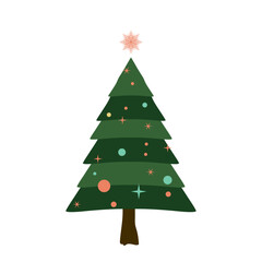 A Christmas tree. Green Christmas Tree vector, illustration