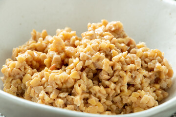 ひきわり納豆のアップ。
