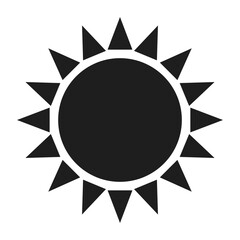 Illustration of warm sun, icon representing sunlight