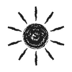 Illustration of warm sun, icon representing sunlight
