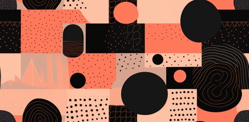 Abstract shapes seamless pattern