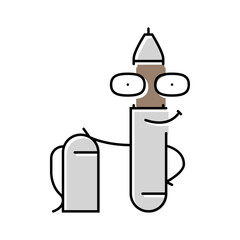 education pen character color icon vector. education pen character sign. isolated symbol illustration