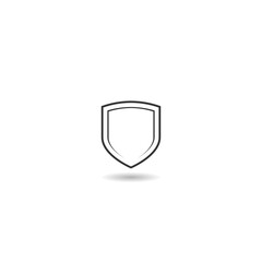 Shield icon logo with shadow