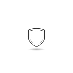Shield icon logo with shadow