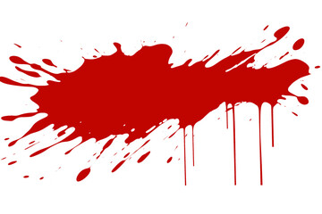 red paint splatter isolated on transparent background - Design element PNG cutout