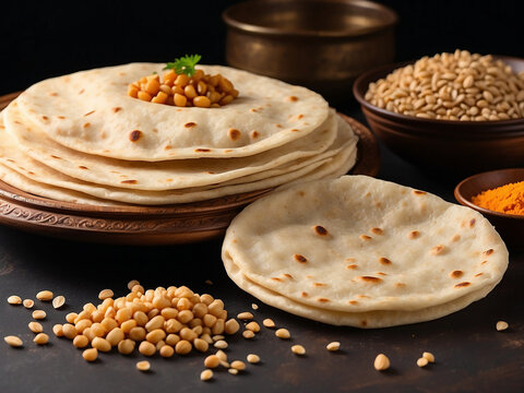 Homemade chapati (Indian bread)