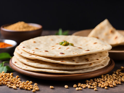 Chapati / Tava Roti also known as Indian bread or Fulka/phulka. Main ingredient of lunch/dinner in India/Pakistan