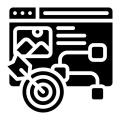 web strategy icon isolated useful for digital marketing, promotion, advertisement, technology, seo, web, website, internet, optimization, online, computer, network and other