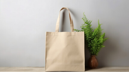 Eco bag mockup. Blank Shopping sack with copy space