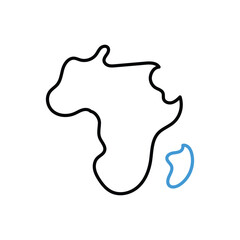 Africa Icon vector stock illustration