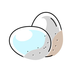 egg chicken hen color icon vector. egg chicken hen sign. isolated symbol illustration