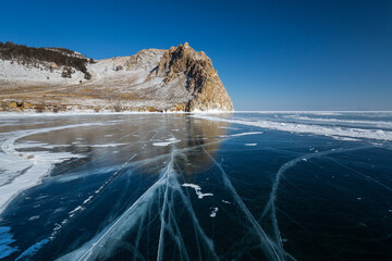 Ice of Lake Baikal