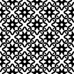 Wallpaper with Seamless repeating pattern.  Black and white pattern . Abstract background. Monochrome texture  for web page, textures, card, poster, fabric, textile.