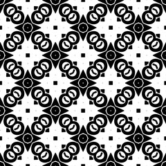 Wallpaper with Seamless repeating pattern.  Black and white pattern . Abstract background. Monochrome texture  for web page, textures, card, poster, fabric, textile.