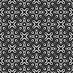 Wallpaper with Seamless repeating pattern.  Black and white pattern . Abstract background. Monochrome texture  for web page, textures, card, poster, fabric, textile.