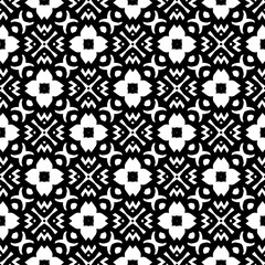 Wallpaper with Seamless repeating pattern.  Black and white pattern . Abstract background. Monochrome texture  for web page, textures, card, poster, fabric, textile.
