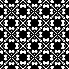Wallpaper with Seamless repeating pattern.  Black and white pattern . Abstract background. Monochrome texture  for web page, textures, card, poster, fabric, textile.