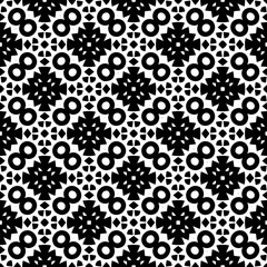 Wallpaper with Seamless repeating pattern.  Black and white pattern . Abstract background. Monochrome texture  for web page, textures, card, poster, fabric, textile.