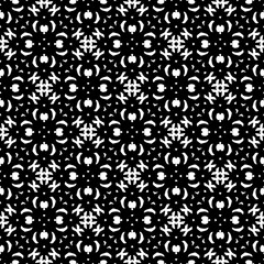 Wallpaper with Seamless repeating pattern.  Black and white pattern . Abstract background. Monochrome texture  for web page, textures, card, poster, fabric, textile.