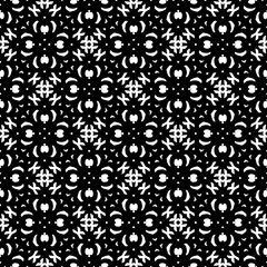 Wallpaper with Seamless repeating pattern.  Black and white pattern . Abstract background. Monochrome texture  for web page, textures, card, poster, fabric, textile.