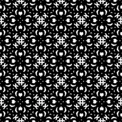 Foto op Canvas Wallpaper with Seamless repeating pattern.  Black and white pattern . Abstract background. Monochrome texture  for web page, textures, card, poster, fabric, textile. © t2k4