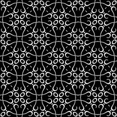 Wallpaper with Seamless repeating pattern.  Black and white pattern . Abstract background. Monochrome texture  for web page, textures, card, poster, fabric, textile.