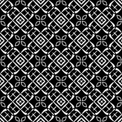 Wallpaper with Seamless repeating pattern.  Black and white pattern . Abstract background. Monochrome texture  for web page, textures, card, poster, fabric, textile.