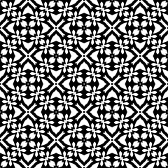 Wallpaper with Seamless repeating pattern.  Black and white pattern . Abstract background. Monochrome texture  for web page, textures, card, poster, fabric, textile.