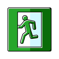 safety plan emergency color icon vector. safety plan emergency sign. isolated symbol illustration