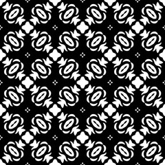 Wallpaper with Seamless repeating pattern.  Black and white pattern . Abstract background. Monochrome texture  for web page, textures, card, poster, fabric, textile.