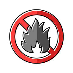 no smoking emergency color icon vector. no smoking emergency sign. isolated symbol illustration