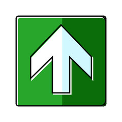 white right left arrow emergency color icon vector. white right left arrow emergency sign. isolated symbol illustration